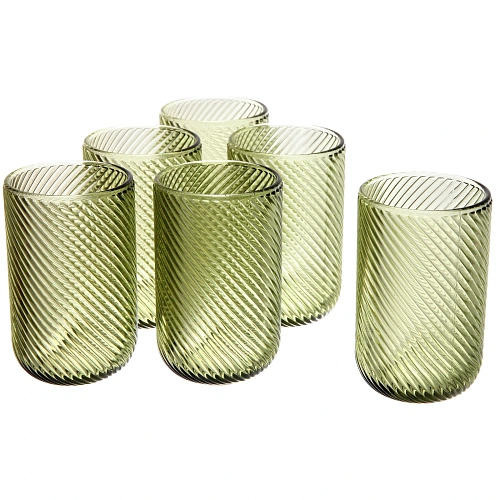 Стакан 360мл "Cristal" в наборе 6шт, зеленый