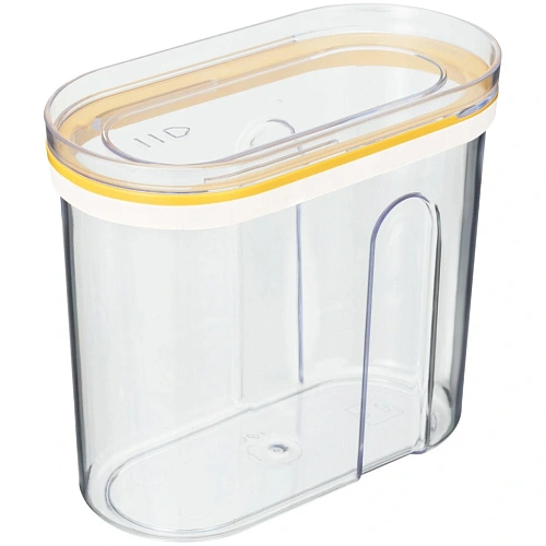 Емкость для сыпучих продуктов с крышкой 1л желтый