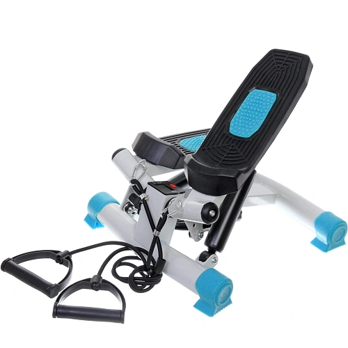 Мини-степпер поворотный с эспандерами MSR-1100, синий_6