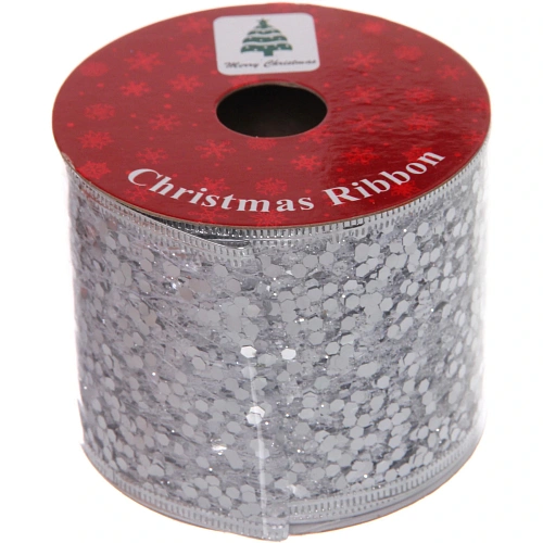 Лента для декорирования Волшебные искры 6,3 см, 2,7 м, Белый_7