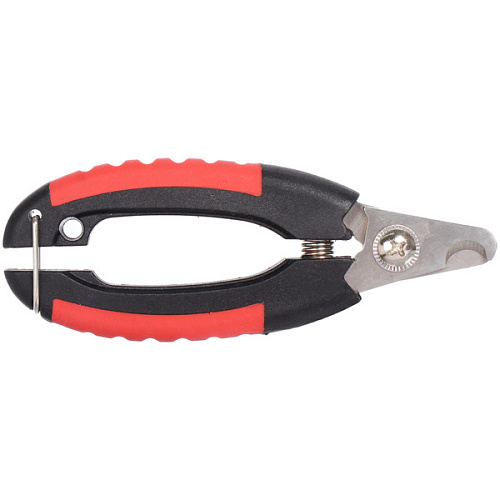 Когтерез для животных с ограничителем ЛАПУСИКИ, коллекция БРО, прорезиненная ручка, цвет чёрныйкрасный, 45125см (блистер)_4