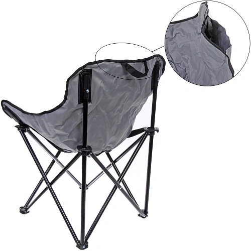 Кресло складное до 100 кг TJ-2000, 604670 см, цвет серый _5