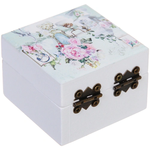 Шкатулка деревянная с зеркалом МАРЦИПАН, пудровые пионы, 656545см (в коробке)_5