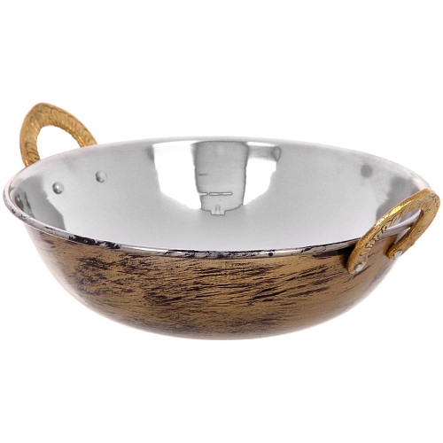 Сковорода Кадхай из нержавеющей стали 18см цвет Антик_4