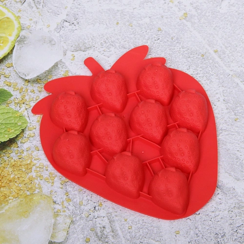 Форма для льда силиконовая Клубничка 1816см, цвета микс_6