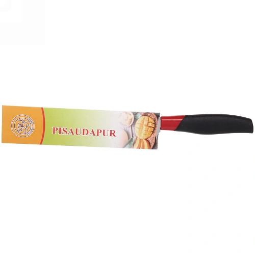 Нож кухонный 16,5см красно-черная ручка_3