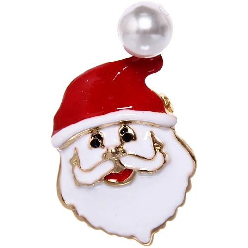 Брошь "Новогодняя Коллекция- Дед Мороз" 4,3*2,5 см