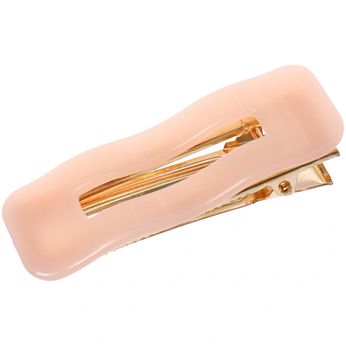 Зажим для волос ЛАВИТА, прямоугольник, цвет пудровый, 6,72,3см (белый блистер)_3