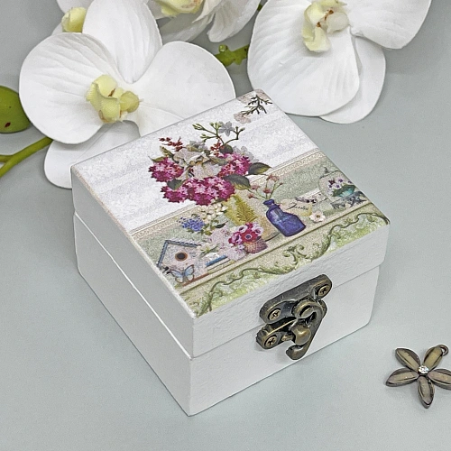 Шкатулка деревянная с зеркалом МАРЦИПАН, ароматная вербена, 656545см (в коробке)_9