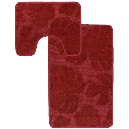 Комплект ковриков для ванной и туалета My Crystal серия Gold 40*50 и 50*80 бордовый