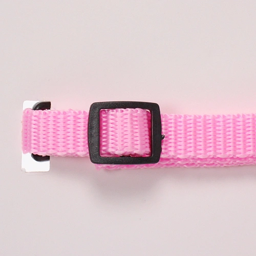 Шлейка с поводком Веселая прогулка 120см цвет светло - розовый _4