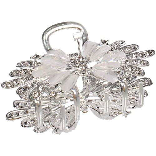 Заколка - краб для волос на блистере LAVITA, бантик, цвет серебро и золото, 6,64см_5