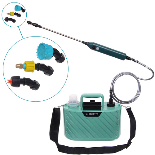 Опрыскиватель аккумуляторный 5л мятный USB YX03-375