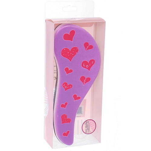 Расческа массажная компактная АМОР, микс 4 дизайна, 187,5см (PVC коробка)_5