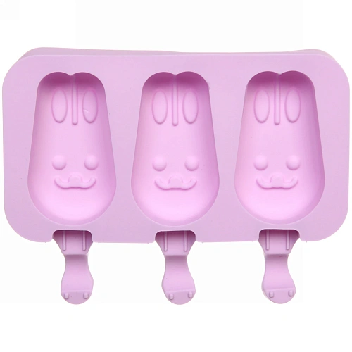 Форма для приготовления мороженого Зайки силиконовая 19,515см_13