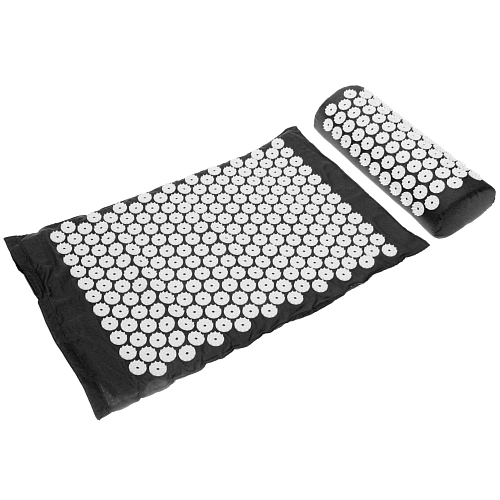 Акупунктурный набор (коврик игольчатый 64х40х2 см и валик 37х15х10 см в сумочке), черный_3