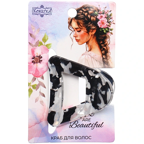 Заколка - краб для волос AKS-EMPIRE, конус, цвет микс 6 цветов,3,53,5см_5