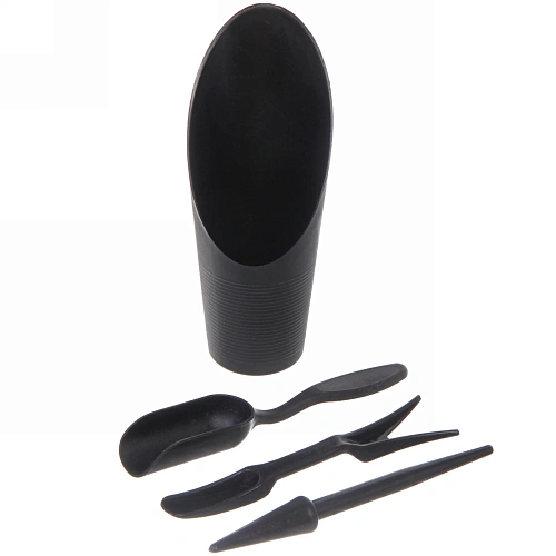 Набор садовых инструментов Алоэ для пересадки саженцев,суккулентов 4 предмета, цвет черный_9