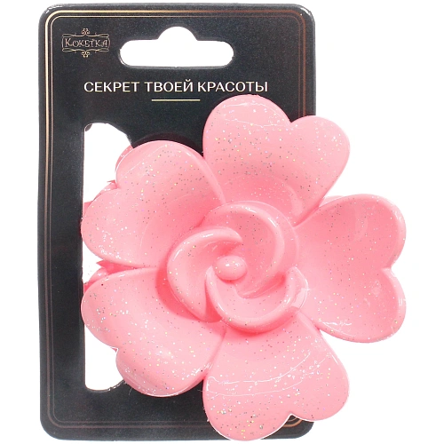 Заколка - краб для волос AKS - SALVATORE, микс 6 цветов, роза, 77см _6