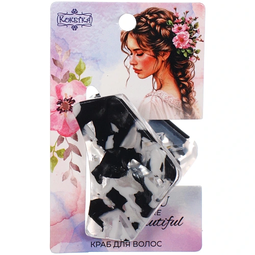 Заколка - краб для волос AKS-EMPIRE, треугольник, цвет микс 6 цветов, 4,53см_13