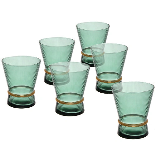 Стакан низкий 300мл "VIVALDI" в наборе 6шт, зеленый