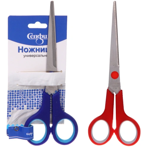 Ножницы универсальные бытовые "VOSTOKDOM", цвет микс, 17.4см (блистер Селфи)