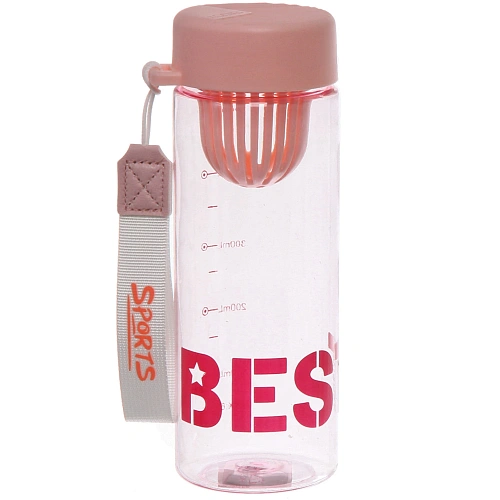 Бутылка питьевая пластиковая 600мл BEST, микс цветов_5