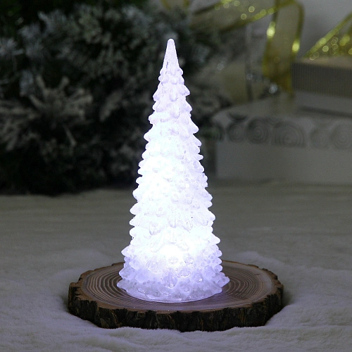 Сувенир с подсветкой "Волшебная красавица" 17 см, Белый (работает от батареек LR44*3)