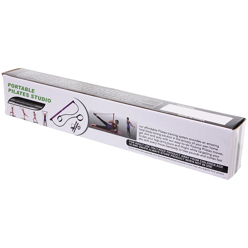 Гимнастическая палка с эспандерами Пилатес, синий_12