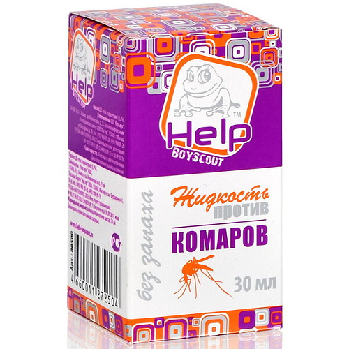 Жидкость от комаров 30 ночей, инсектицидная HELP _2
