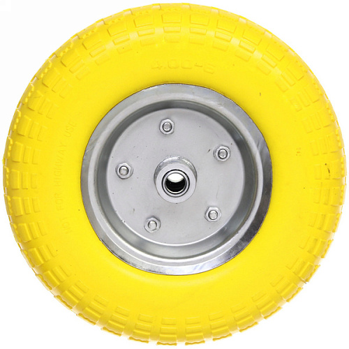 Колесо к тачке 13 4,00-6 (ось 20мм) вспененный полиуретан_4