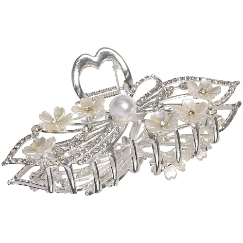 Заколка - краб для волос на блистере LAVITA, листики, цвет серебро и золото, 115,5см_7