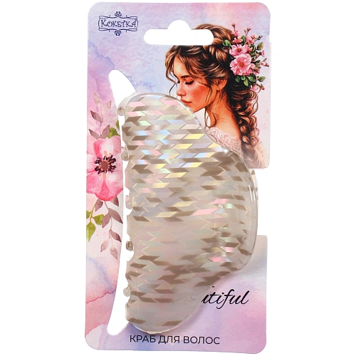 Заколка - краб для волос AKS-EMPIRE, классика, микс 6 цветов, 84,5см_12