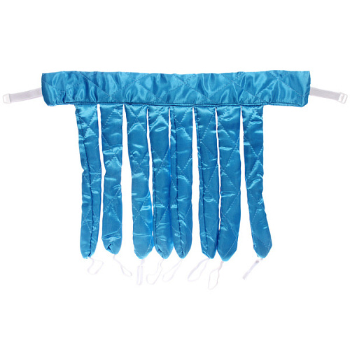 Мягкие атласные бигуди на ленте KUDRI, цвет бирюзовая волна, 53-63 на 30см_3