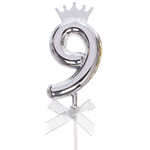 Топпер для торта Цифра Королевский вечер 9 22 см, микс_7