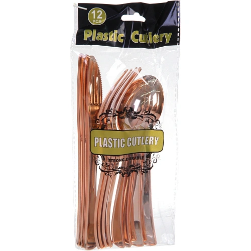 Набор столовых приборов 12шт DOLCE VITA (вилки, ложки, ножи) розовое золото_3