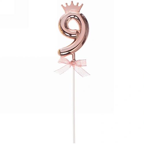 Топпер для торта Цифра Королевский вечер 9 22 см, микс_5