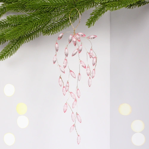 Ветка декоративная "Шарм" 27 см, Розовый