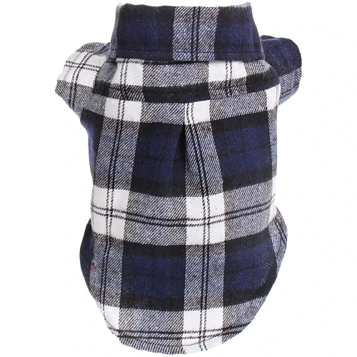 Кофта - рубашка фланелевая для мелких пород собак и кошек BRO Style, цвет синий, р M_5