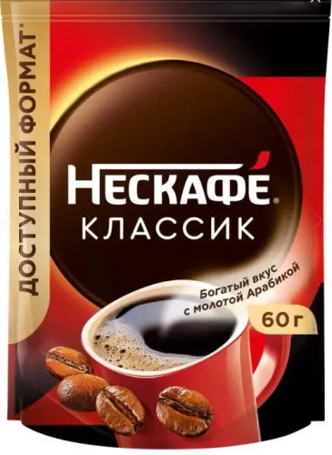 4 Кофе Нескафе Классик пак.  60*12
