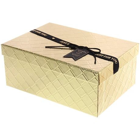 Коробка  подарочная "Лучшие моменты" 23*16*9,8 см, Золото