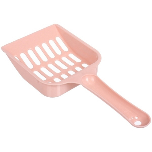 Лоток - туалет для кошек с совком ЧИСТЫЕ ЛАПКИ, цвет пудровый, 3828510см (пакет)_5