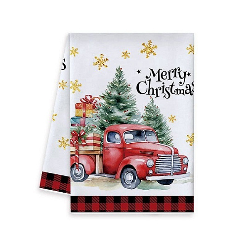 Полотенце кухонное "Wishes - Подарки" 40*57 см, микрофибра 200 гр/м2