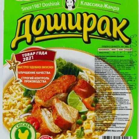 Лапша б/п DOSHIRAK Со вк курицы (Россия) 90г