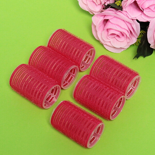 Бигуди липучки, 6шт, однотонные, цвет микс, d-3,6см_10