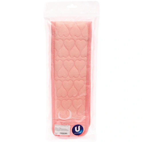 Мочалка для тела жёсткая Premium - Dalila, цвет светло - розовый, 1080см (ZIP пакет)_4