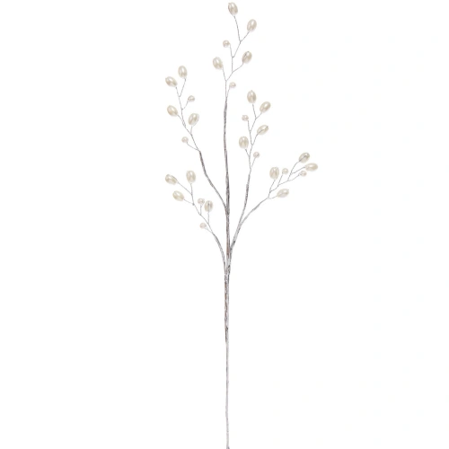 Ветка декоративная "Волшебный блеск" 35 см, Серебро