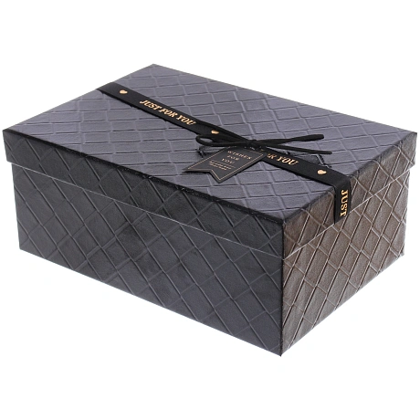 Коробка  подарочная "Лучшие моменты" 23*16*9,8 см, Черный