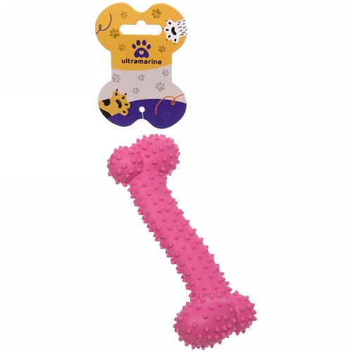 Игрушка для собаки "Bubble gum-Кость" 15*5,5см цвет розовый Ultramarine