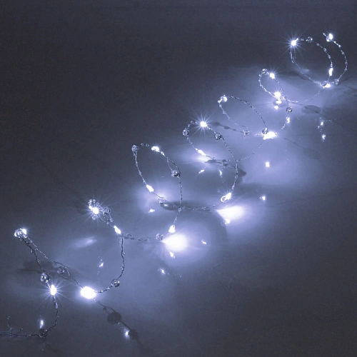 Гирлянда для дома Льдинка на батарейках 2,0 м 20 ламп LED, 3 реж, IP-20, Белый_5